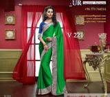 Sharp Green colour saree