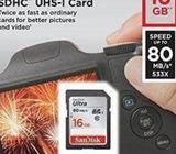 Sandisk 16GB 80MB Speed SDHC Card