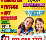 Edexel Cambridge local mathematics and physics chemistry