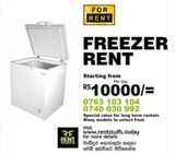 Freezer for rent